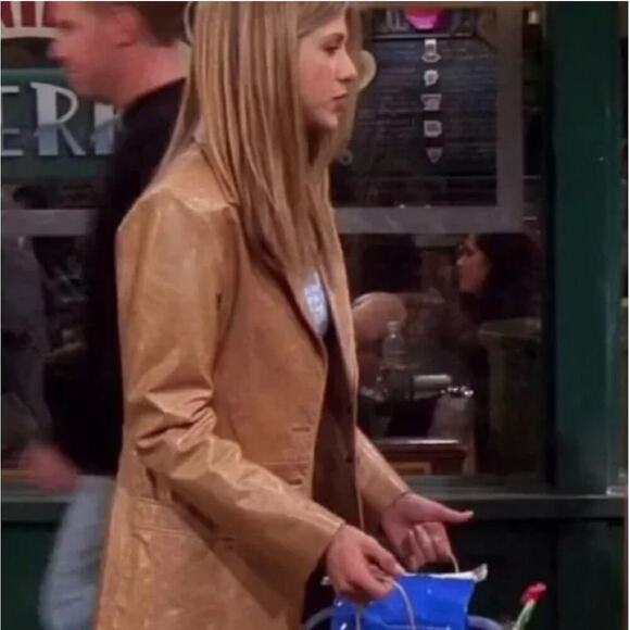 Vintage 1990's Black Leather Fitted Blazer Button Up Jacket - Picture 9 of 10